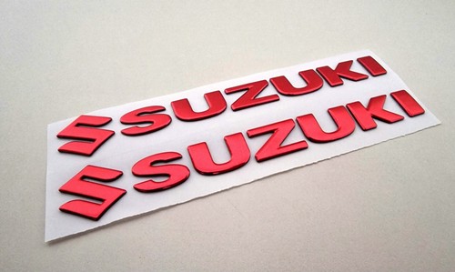 Suzuki red badge - suzuki, letters