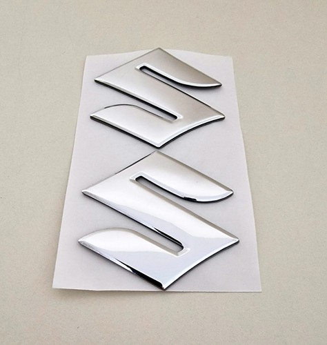 Suzuki silver chrome 3d - chrome,