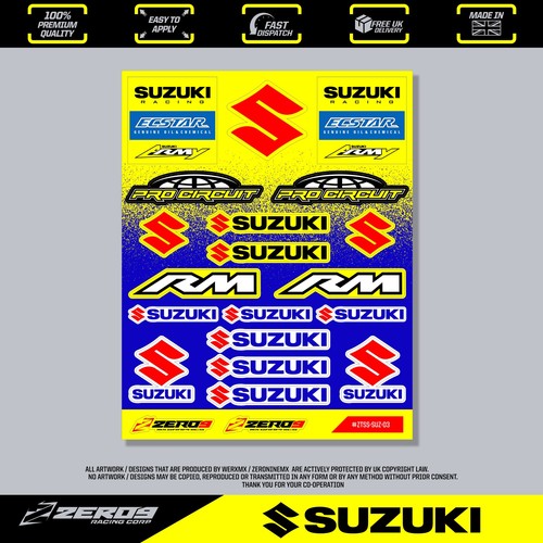 Suzuki stickers motocross - suzuki, stickers,