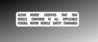 Suzuki safety decal - "safety, decal"
