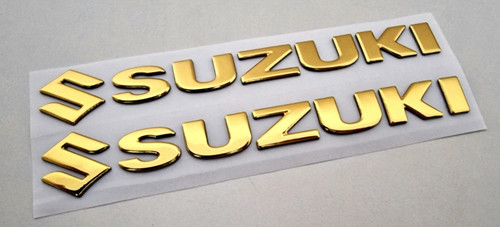 Suzuki gold badge letters - badge,