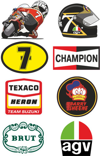 Barry sheene stickers - x, 8